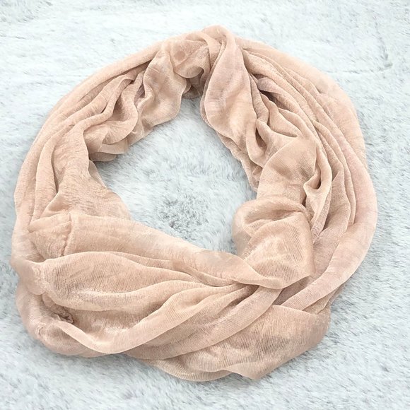 Infinity Scarf | Shimmer Satin Dusty Rose. - Picture 1 of 2